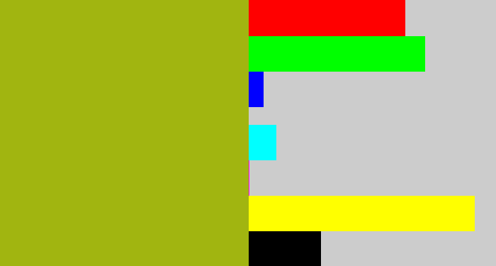 Hex color #a1b510 - gross green