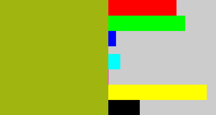 Hex color #a1b511 - gross green