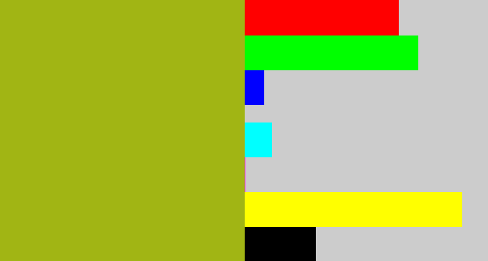Hex color #a1b514 - gross green
