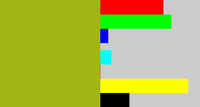 Hex color #a1b515 - gross green