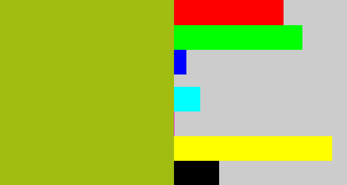 Hex color #a1bd11 - gross green