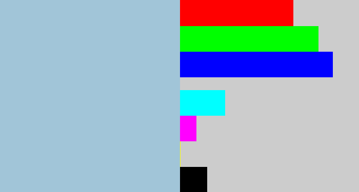 Hex color #a1c5d8 - light grey blue