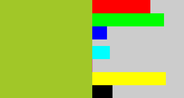 Hex color #a1c728 - pea