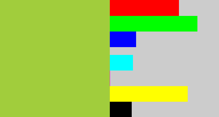 Hex color #a1cd3c - booger