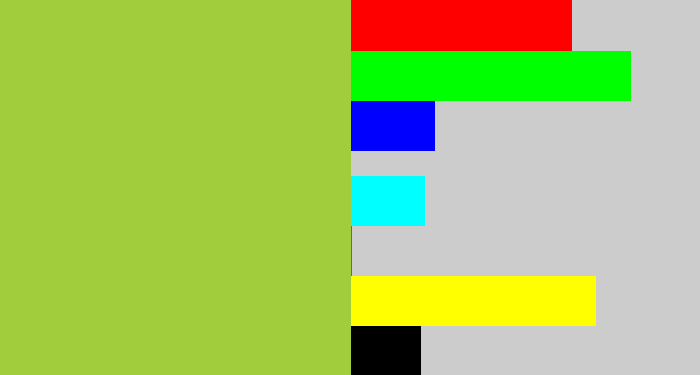 Hex color #a1cd3d - booger