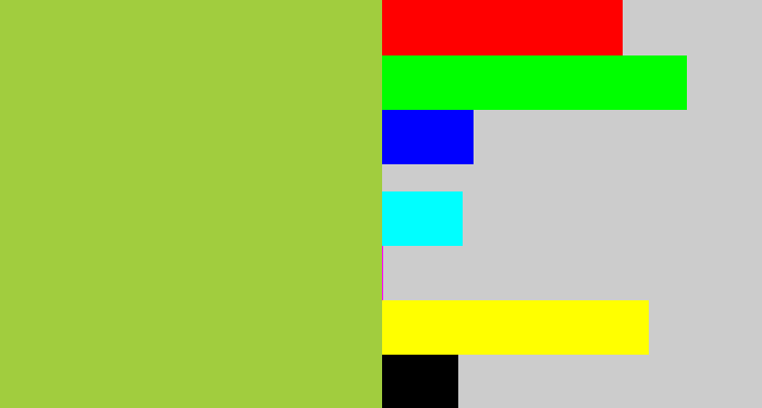 Hex color #a1cd3e - booger