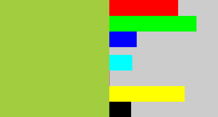 Hex color #a1cd3f - booger