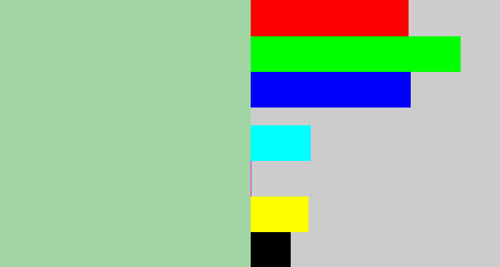 Hex color #a1d5a3 - hospital green