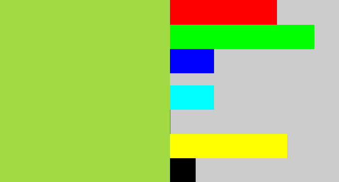 Hex color #a1da43 - kiwi