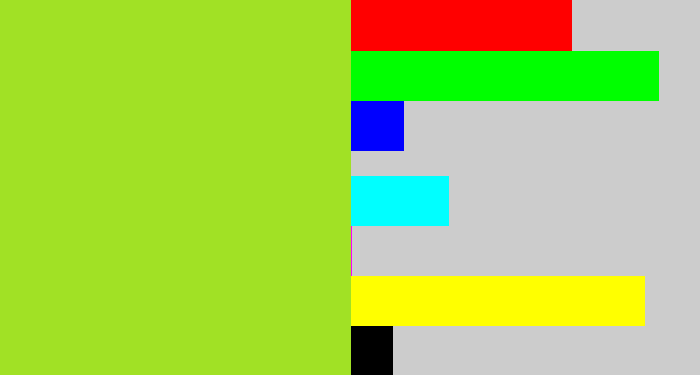 Hex color #a1e125 - yellowish green