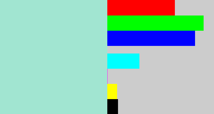 Hex color #a1e5d1 - pale turquoise