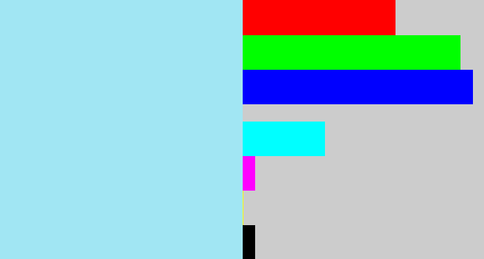 Hex color #a1e6f3 - robin's egg blue