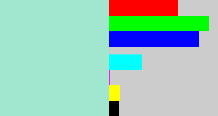 Hex color #a1e7d0 - pale turquoise