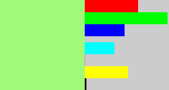 Hex color #a1f979 - light green