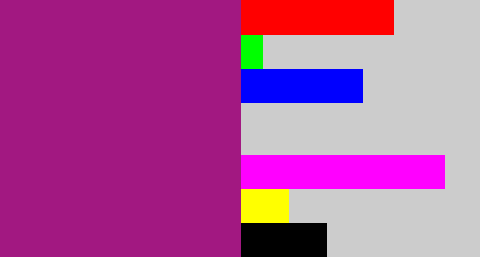 Hex color #a21881 - warm purple