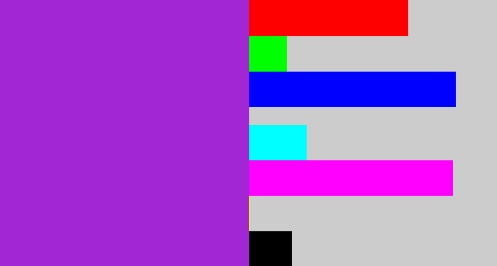 Hex color #a226d3 - barney
