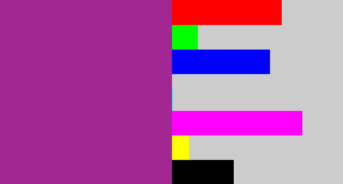 Hex color #a22792 - warm purple