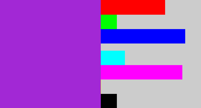 Hex color #a228d5 - barney