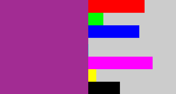 Hex color #a22c93 - warm purple
