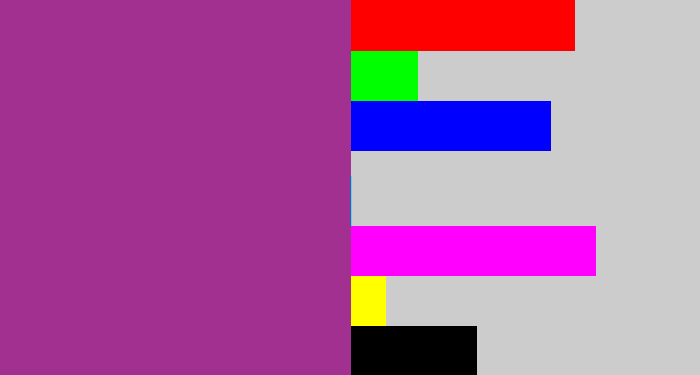 Hex color #a23091 - warm purple
