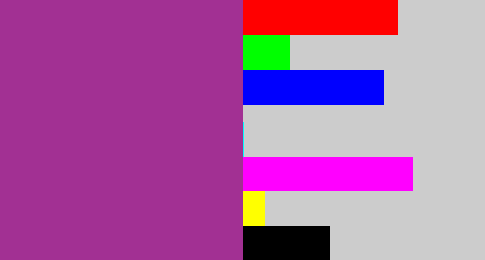 Hex color #a23093 - warm purple