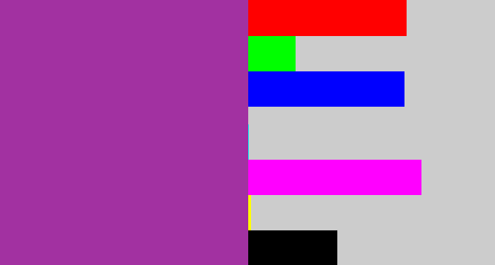 Hex color #a231a1 - ugly purple