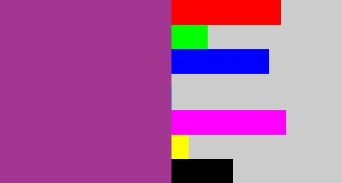 Hex color #a23691 - warm purple