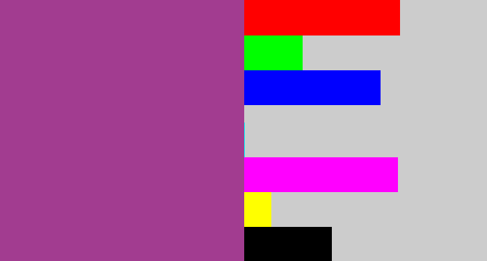 Hex color #a23c90 - ugly purple