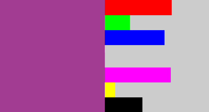 Hex color #a23c92 - ugly purple
