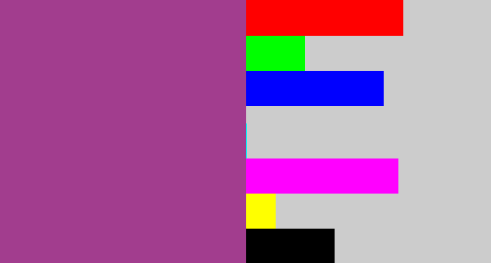 Hex color #a23d8e - ugly purple