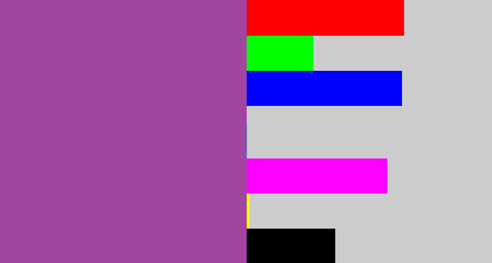 Hex color #a245a0 - ugly purple