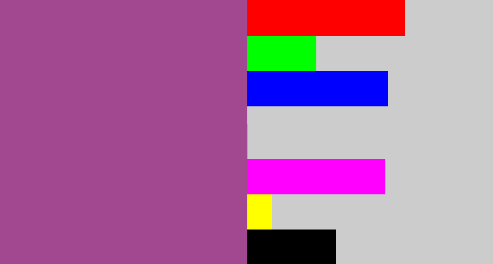 Hex color #a24891 - ugly purple