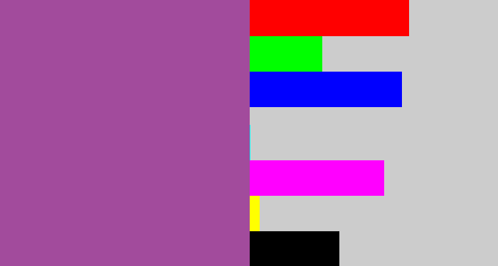 Hex color #a24b9c - ugly purple