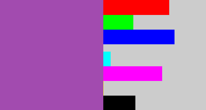 Hex color #a24baf - medium purple