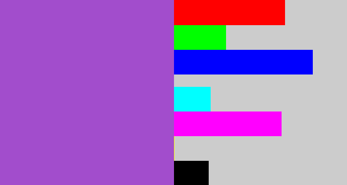 Hex color #a24dcc - amethyst