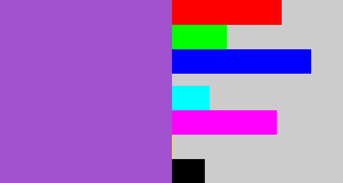 Hex color #a251cf - amethyst