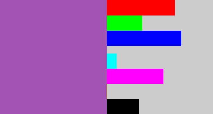 Hex color #a254b2 - amethyst