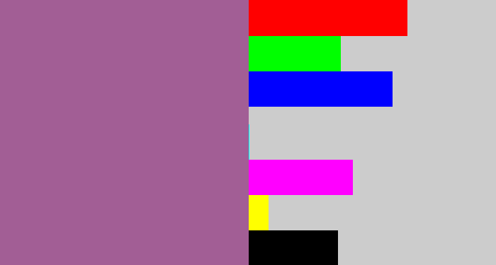 Hex color #a25e95 - purpleish