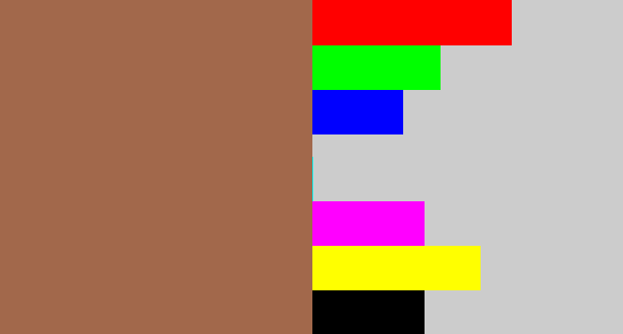 Hex color #a2684b - earth