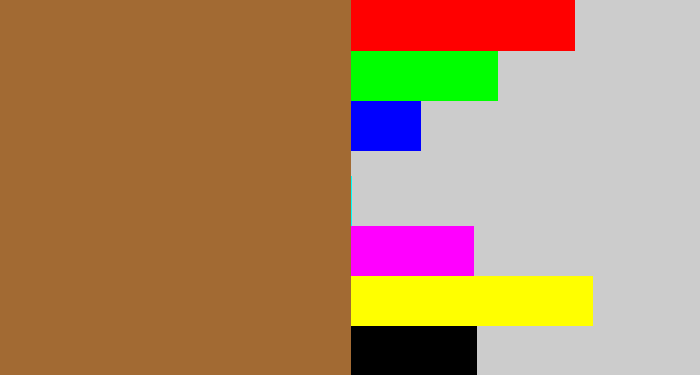 Hex color #a26a33 - earth