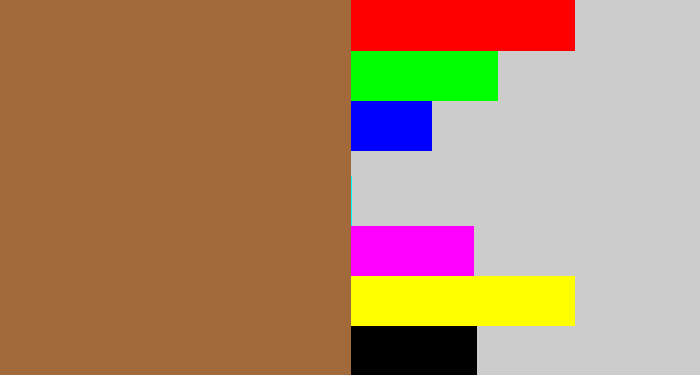 Hex color #a26a3b - earth