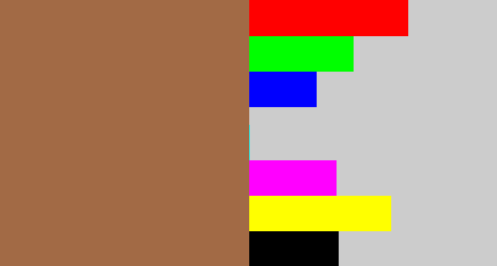 Hex color #a26a45 - earth