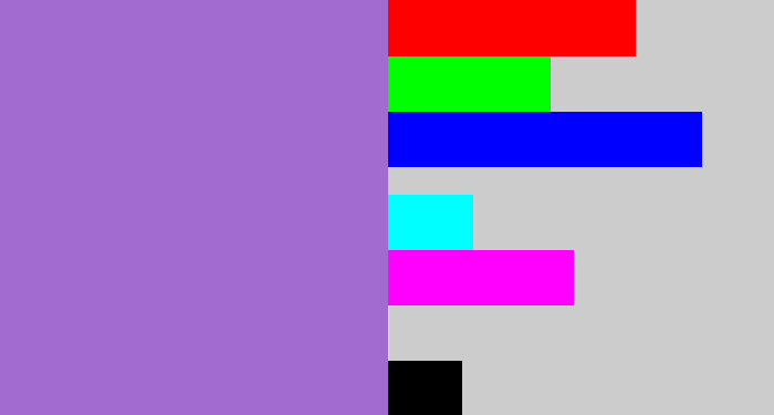 Hex color #a26bcf - amethyst