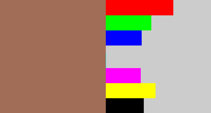 Hex color #a26d56 - brownish
