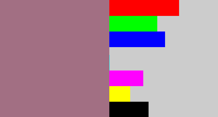 Hex color #a26f83 - mauve