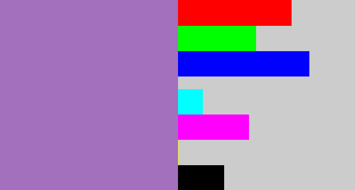 Hex color #a270bc - soft purple