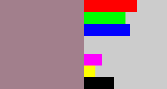 Hex color #a27f8c - purpley grey