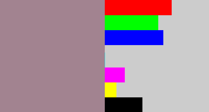 Hex color #a28390 - purpley grey