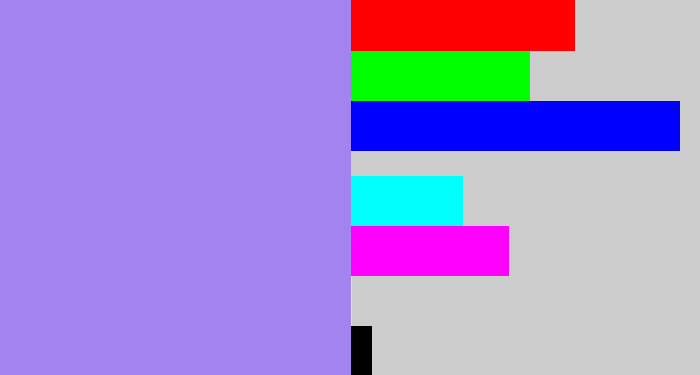 Hex color #a283ef - perrywinkle