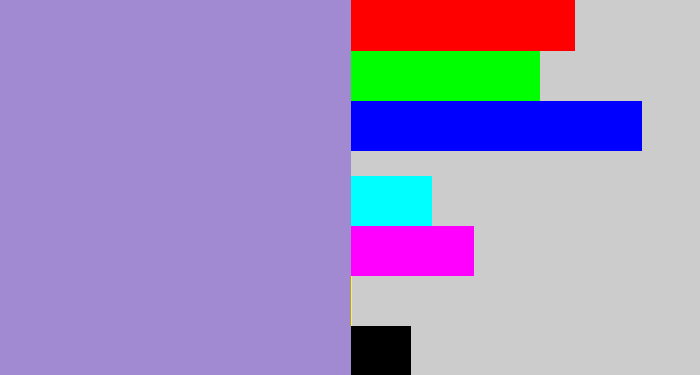 Hex color #a28ad3 - pale purple